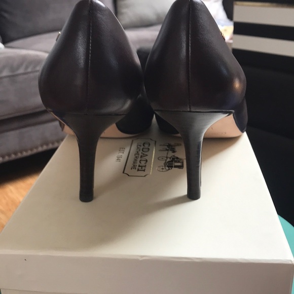 Beautiful Brown Coach Heels! Like new! IOB! - Picture 4 of 6